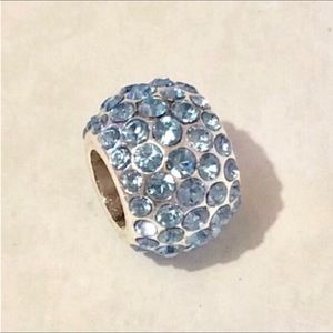 🆕Listing! Brighton Ice Diva bead in light blue, covered with crystals Retired